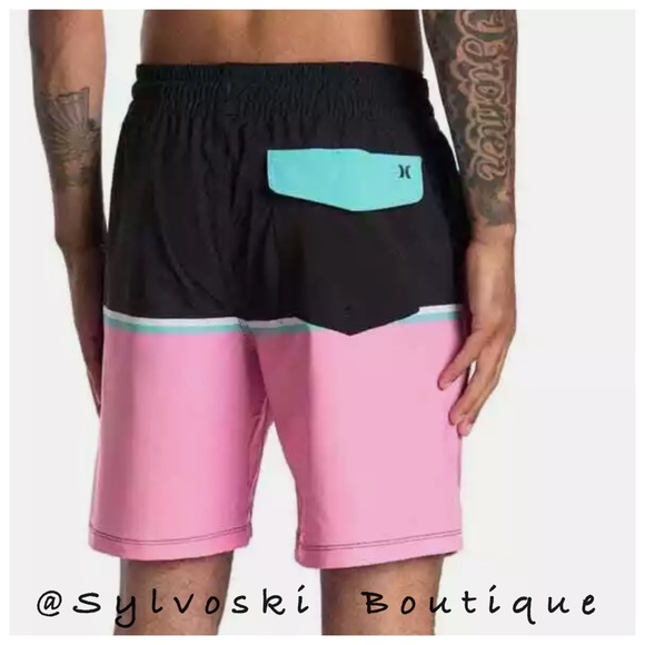 🔥Hurley Volley Color Block Swim Trunks  NWT - Picture 3 of 10
